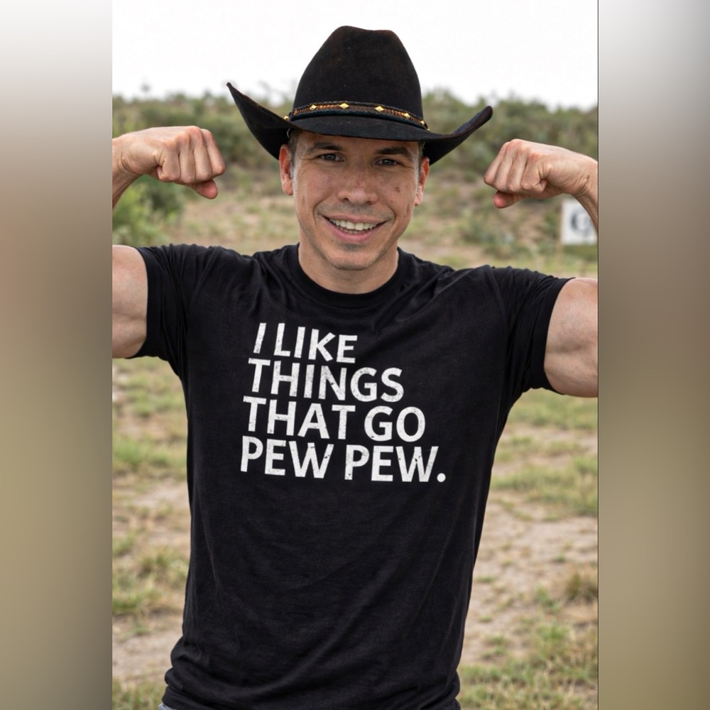 Pew Pew Black Graphic Tee - Picture 4 of 5